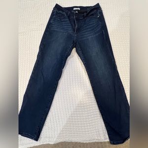 Lane Bryant 16 High rise tighter tummy straight jeans- dark wash